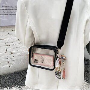 Clear bag stadium crossbody bag